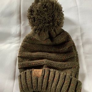 C.C Exclusive Olive with Flecks of Multicolor Knit Cap!